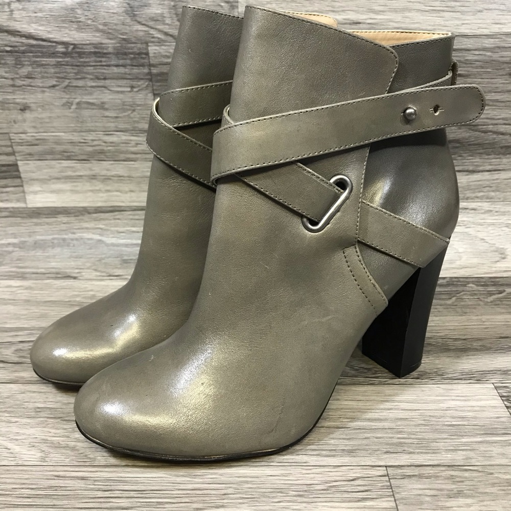 Sole Society Julianne Hough Gray Leather Boots View 6